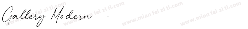 Gallery Modern字体字体转换